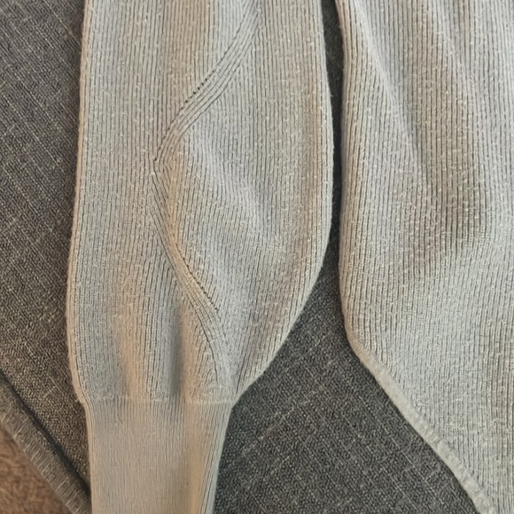 Light teal/gray long sleeved sweater bodysuit - Picture 2 of 6